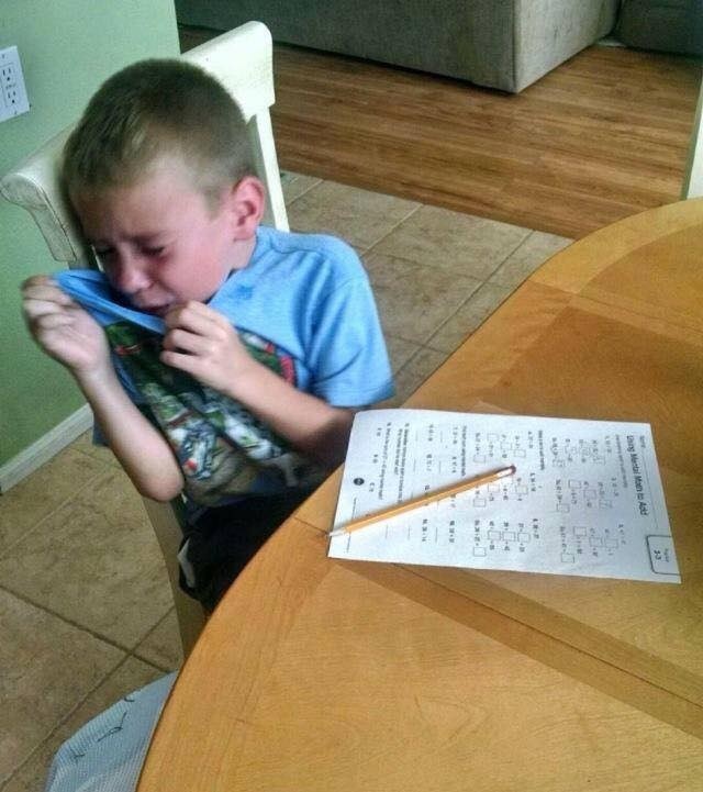 william crying over homework